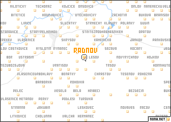 map of Radňov