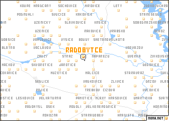 map of Radobytce