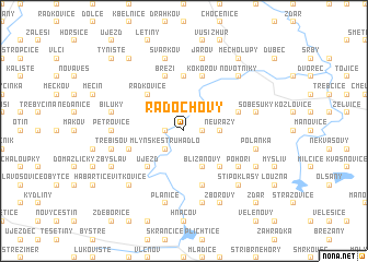 map of Radochovy