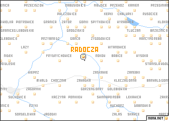 map of Radocza