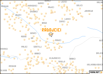 map of Radojčići