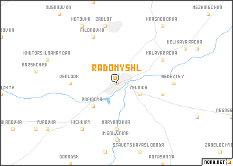 map of Radomyshlʼ