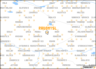 map of Radomyšl