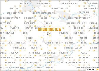 map of Radoňovice