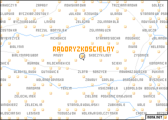 map of Radoryż Kościelny