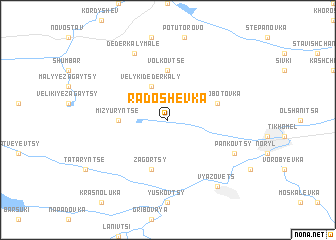 map of Radoshëvka