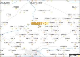 map of Radostków