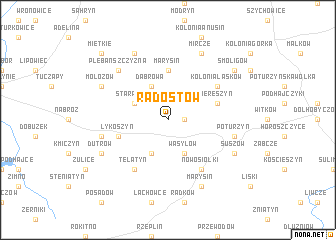 map of Radostów