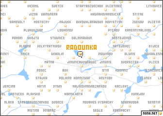 map of Radouňka