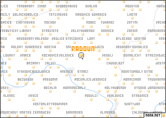 map of Radouň