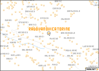 map of Radovanovića Torine