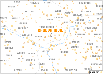 map of Radovanovići