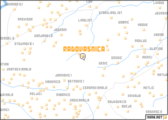 map of Radovašnica