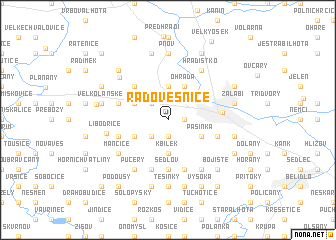 map of Radovesnice