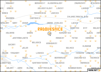 map of Radovesnice