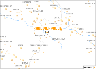 map of Radovića Polje