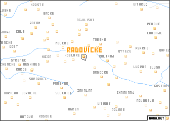 map of Radovickë