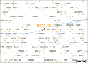 map of Radovič