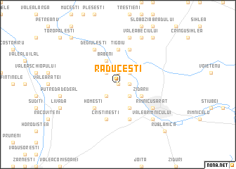 map of Răduceşti