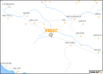 map of Raduč