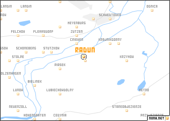 map of Raduń