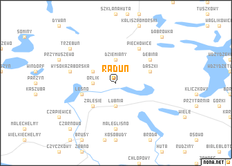 map of Raduń