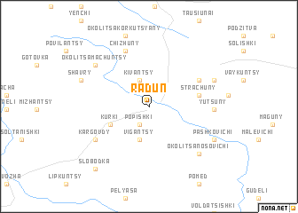 map of Radunʼ