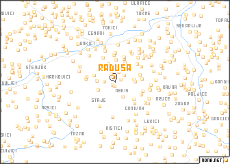 map of Raduša