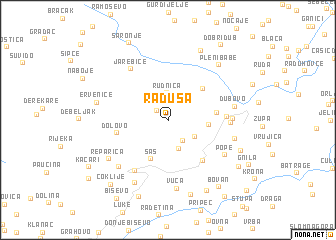 map of Raduša