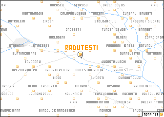 map of Răduţeşti