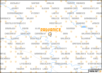 map of Radvanice