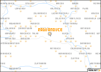 map of Radvanovce