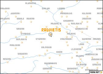 map of Radvietis