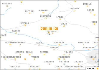 map of Radviliai