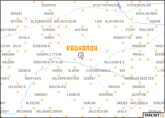 map of Radwanów