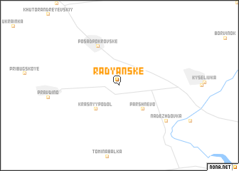 map of Radyansʼke