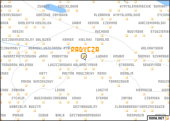 map of Radycza