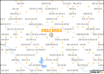 map of Radzanów