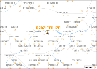 map of Radzice Duże