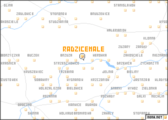 map of Radzice Małe