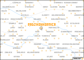 map of Radzików Kornica