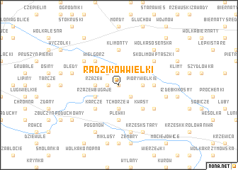 map of Radzików Wielki