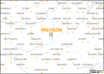 map of Radziszów