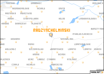 map of Radzyń Chełmiński