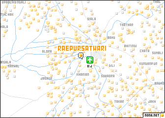 map of Rāepur Satwāri