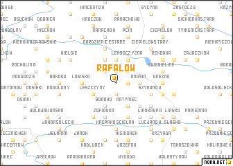 map of Rafałów