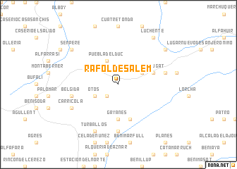 map of Ráfol de Salem