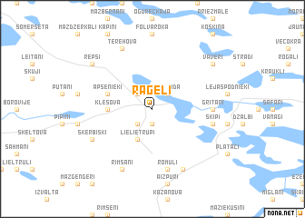 map of Raģeļi