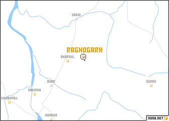 map of Rāghogarh