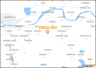 map of Raguļiški